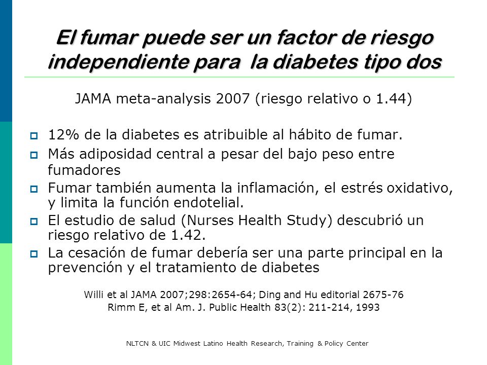 factores de riesgo para diabetes tipo 2 fumar alcohol